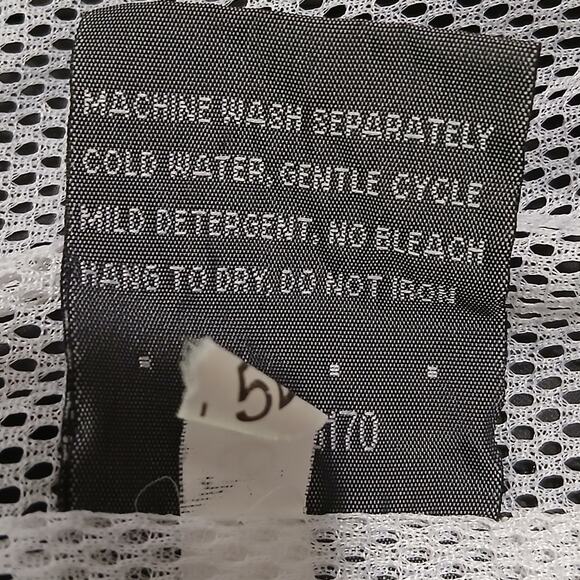 Kenpo Men's Small Full-Zip Windbreaker Cream/Black Long-Sleeved Adjustable Hem - Picture 10 of 11